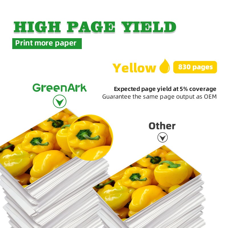 GREENARK 1 Pack Replacement for Canon CLI-281 CLI-281XXL Y Yellow Compatible Ink Cartridges Ink Tank use with Canon PIXMA TR8520 TS9120 TS8120 TS6120 TR7520 TS6220 TS8220 TS9520 TS9521C Printers - Image 4
